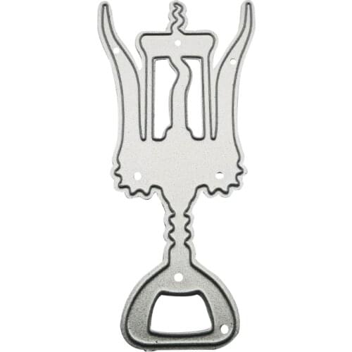 Wine Bottle Opener Metal Cutting Dies Stencil DIY Scrapbooking Album Paper Card Template Mold Embossing Decoration