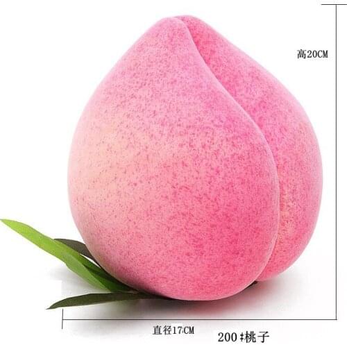 Lifelike 17cm Pvc Peach Fruit Toy Simulation Food Vegetable Toy House Childrens Toys Accessories Kichen Decorate Teaching Aid