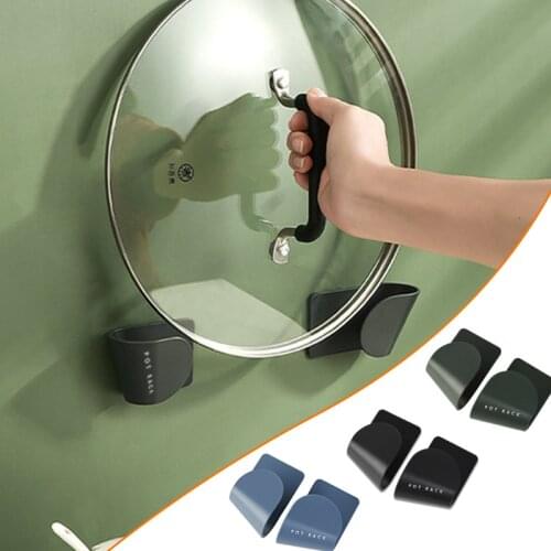 Adjustable Wall Mounted Pot Lids Holder Multi-function Cutting Board Pan Cover Sponge Holder Kitchen Cooker Stand Kitchen Tools