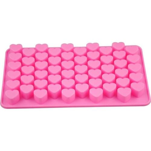 Silicone chocolate molds heart shape 55 holes silicone cake mold ice tray jelly soap mold LX7097