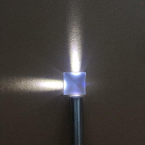 15*15*15mm Optical Glass Splitting Prism Semi-Reflective Semi-Transparent 50 To 50 Cube Spectroscope Glass Cube