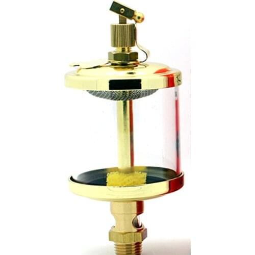 1PC 3/8" Male x 4" Cup Diameter Male Thread Needle Valve Oil Cup Sight Gravity Drip Oilers Lubricator For machine Engine