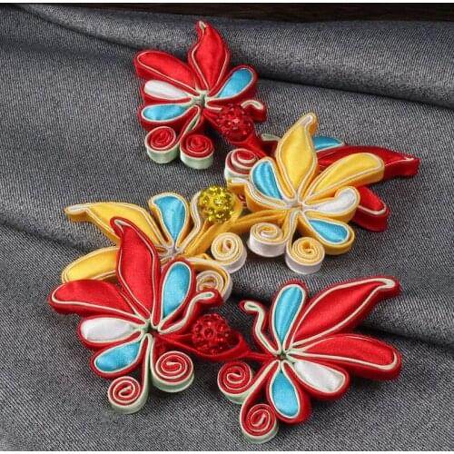 Cheongsam Hanfu Childrens Dress Retro Ethnic Mongolian Dress Decoration Handmade Button Butterfly Button 1pcs