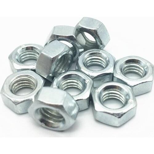 1pack M2 M2.5 M3 M4 M5 M6 Carbon Steel Hex Nut Hexagon Nuts Metric Thread