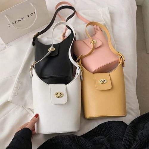 2021 Women Bags Designer Shoulder Bag For Women Handbag PU Leather Hand Tote Fashion Solid Color Bucket Bag Female Clutches