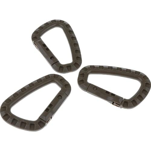 3pcs Plastic Carabiner Clips Keychains Outdoor Camping Hanging Hook