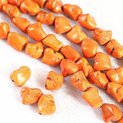 3 style orange white blue calaite stone 9-11mm irregular freeform shape loose beads turquoises jewels making finding 15inch B288