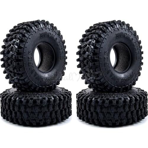 4pcs/lot 120MM 1.9" Rubber Rocks Tyres / Wheel Tires for 1:10 RC Rock Crawler Axial SCX10 90047 D90 D110 TF2 Traxxas TRX-4