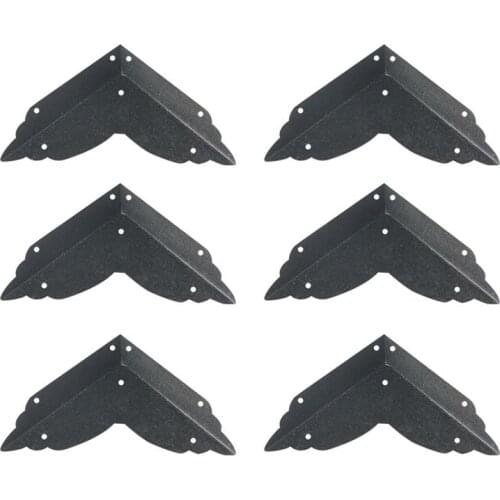 6pcs Box Wrap Corner Retro Desk Table Box Furniture Edge Corner Guard Corner Protector Wrap Corner Safety Guards