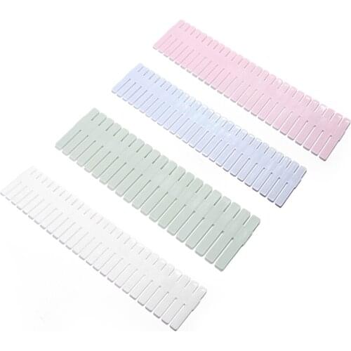 8 Pcs Plastic DIY Grid Drawer Adjustable Separator Divider Household Necessities Storage Organizer Space-saving Tools
