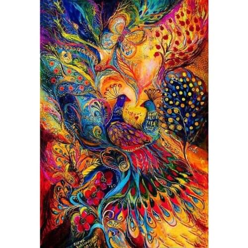 5D DIY Diamond Painting Full Square/Round Drill "Peacock feather" Embroidery Cross Stitch gift Home Decor Gift