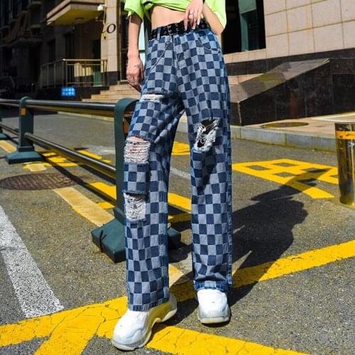 Женские брюки в клетку Art choi China At AliExpress