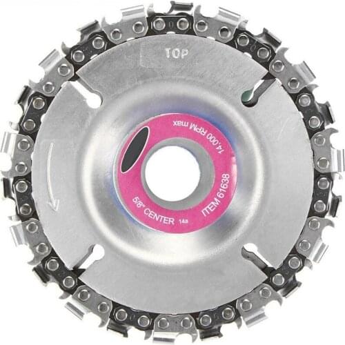 Ascebdas 4 inch 22 Tooth Cut Steel Chain Wood Carving Disc Angle grinder chain plate For 100/115 Angle Grinder