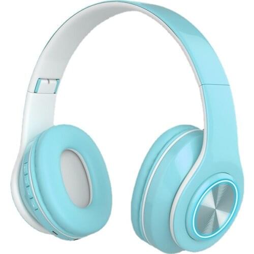 B39 Wireless Headphones Portable Folding Headset Mp3 Player with Microphone LED Mini Six Colors Bluetooth-compatible Headset