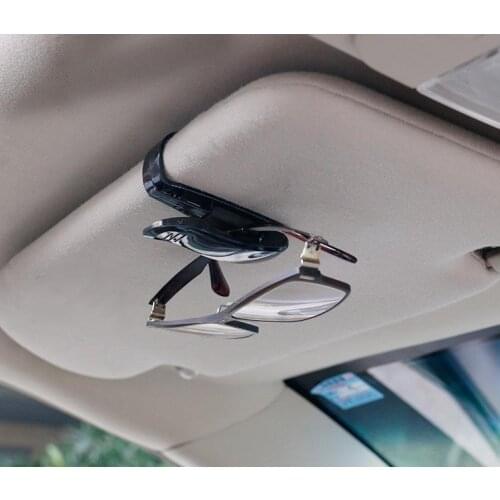 Car glasses case multi-function box holder sun visor bill business Clip paper clip card place sunglasses
