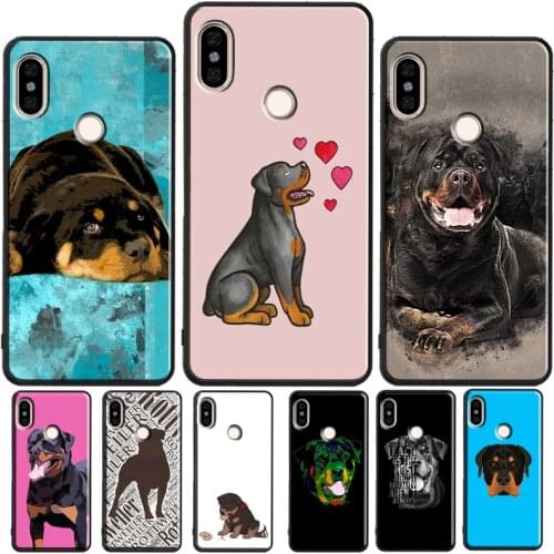 Cute Rottweiler Dog Case For Xiaomi Redmi Note 9 Pro 9S 8T 8 Pro Note 10 Pro Coque For Redmi 9T 9 9A 9C 8A 7A
