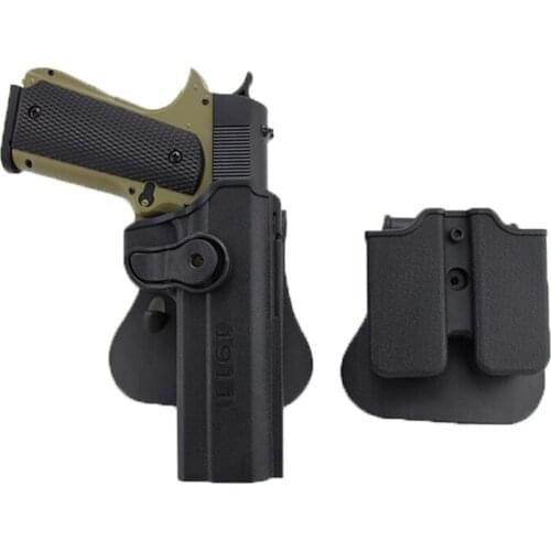 IMI Style Colt 1911 Pistol Belt Holster for Colt 1911 Airsoft Pistol tactical Gun Holster Case with Magazine Pouch