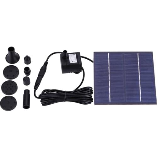 Solar Power Fountain Water Pump Panel Kit Pool Home Garden Fish Pond Waterpump Aquarium Brushless Pump Water Pumps 7V 1.2W