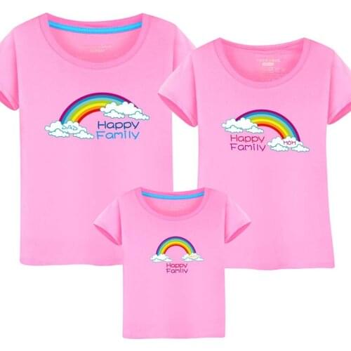 Mommy and Me Girls Clothes Mother Daughter T Shirt New Cotton Family Sets Short Sleeves Outfits Family Matching Clothes