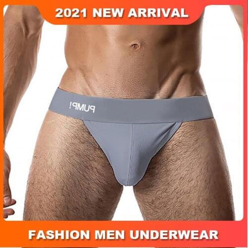 Hot Sale LOGO cotton Breathable Gay Men Sexy Underwear Thong Men Jockstrap Sissy panties Mens Thongs And G strings Cueca