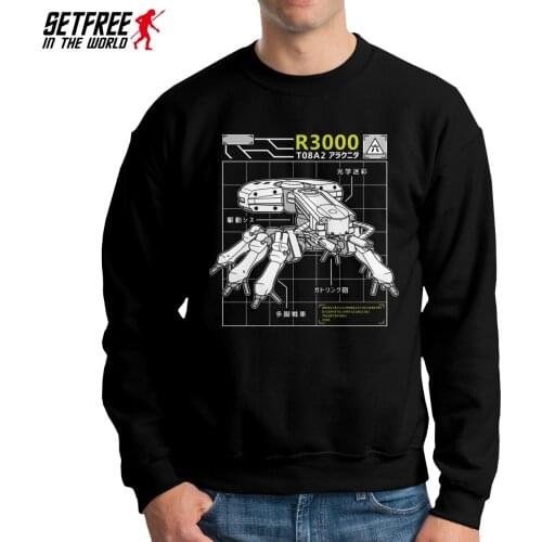 Ghost In The Shell Anime Think Tank Hoodie Sweatshirt For Men Long Sleeve New Crew Neck Pullovers Apparel