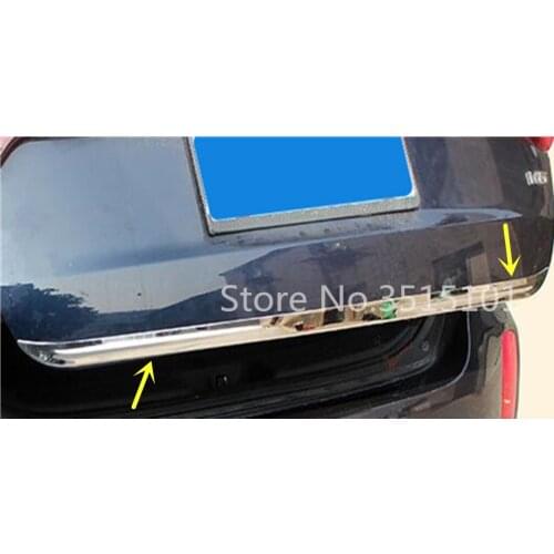 Car Cover ABS Chrome Rear Tail Door Bottom Tailgate Trunk Lid Tail Gate Trim Molding Hoods Parts For Kia Sorento 2013 2014