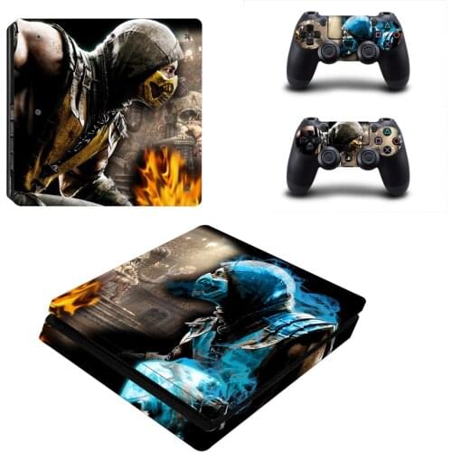 Mortal Kombat Game PS4 Slim Skin Sticker For Sony PlayStation 4 Console and Controllers PS4 Slim Skins Sticker Decal Vinyl