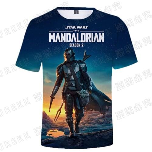 2021 New Star Wars T shirt Men Women Children The Mandalorian Boba Fett Tee Short Sleeve Baby Yoda T-shirt Summer Tops Clothing