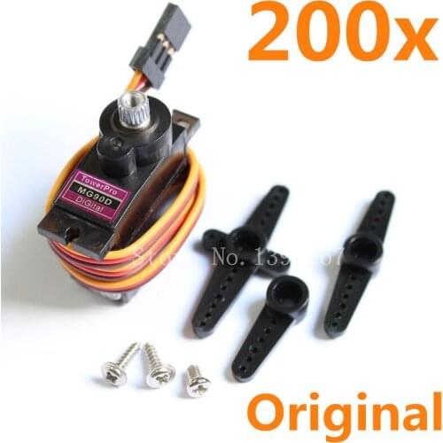 Original 200pcs TowerPro 13g Digital Micro Servo Motor MG90D Metal Gear 2.1kg-2.5kg Torque Upgrad MG90S For JR RC Heli Plane
