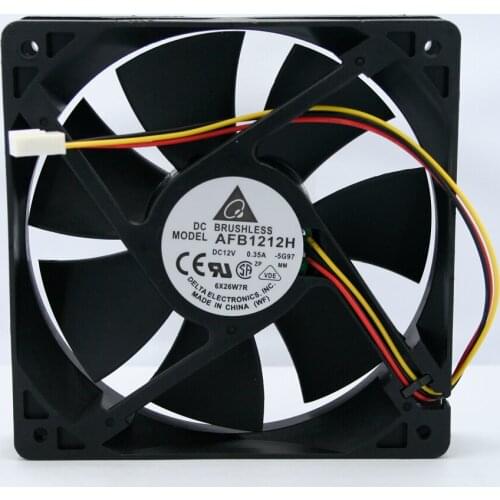 Original Delta AFB1212H 12V 0.35A 12CM 120*120*25 3-line Chassis Power Supply Cooling Fan