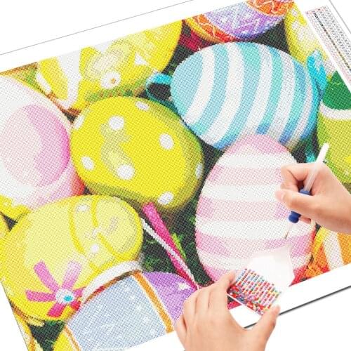 Full Round Diamond Painting Easter Eggs Cross Stitch Diamond Embroidery Sale Home Decor Diamond Mosaic Handicraft Art