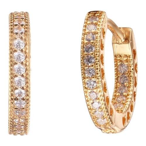 Sterling Silver Jewelry Europe Earrings Pave Heart Hoop Earrings For Women Fashion Jewelry Bijouterie 2021 Mothers Day Gift