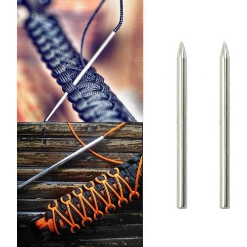 2pcs 550 Paracord Fids Lacing Stitching Weaving Needles Steel Works For Laces Paracord Strings D5H7 G7P5