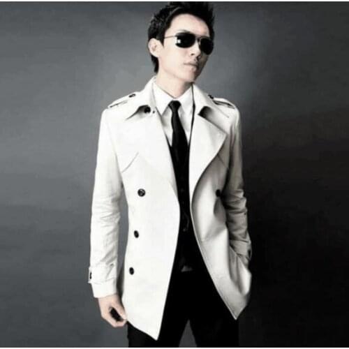 Spring 2020 business slim sexy trench coat men autumn fashion casual double breasted mens trench coat overcoat plus size 8XL 9XL