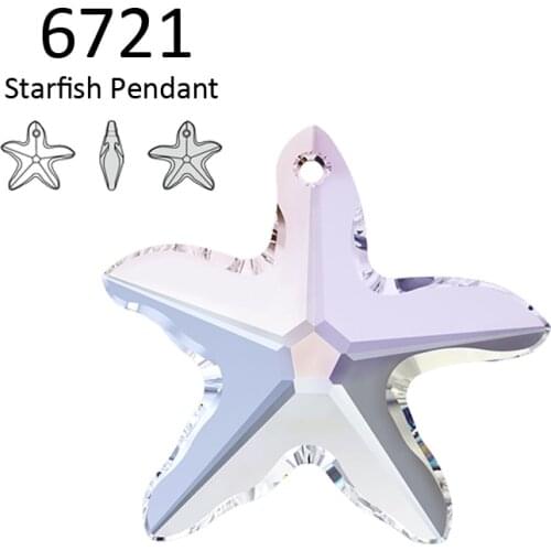 1 piece) 100% ORIGINAL crystal from Swarovski 6721 Starfish pendant made in Austria loose rhinestone for DIY necklace making
