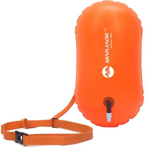 1PC Open Water Swim Buoy Ultralight Safety Float Swiming Bag for Swimmers Triathletes Snorkelers Surfers (Orange)