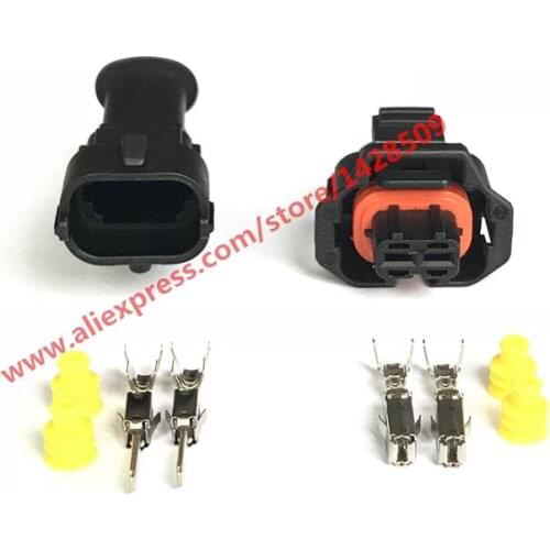 20 Set 2 Pin 1 928 403 874 Female Male 3.5mm Auto Sensor Plug Waterproof Electrical Wire Connector