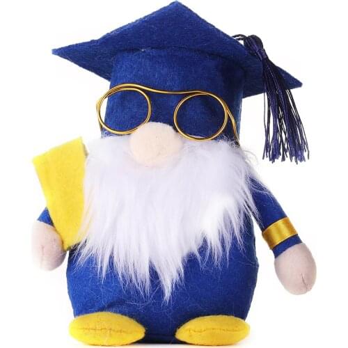 2021 Graduation Plush Doll Gnome Stuffed Toy Decoration Cute Scandinavian Nisse Swedish Tomte Dolls Ceremony Gift 15CM