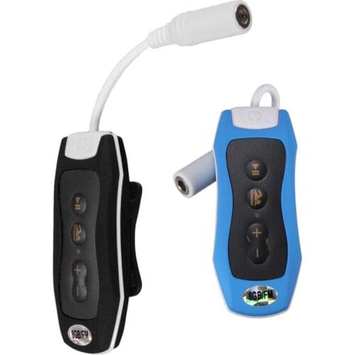 2x 8GB MP3 Player Swimming Underwater Diving Spa + FM Radio Waterproof Headphones Black & Blue