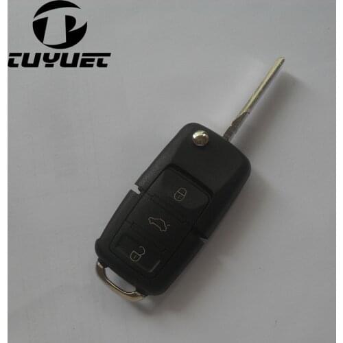 3 Buttons Folding Car Remote Flip Key Shell Case Fob For Volkswagen VW Jetta Golf Passat Beetle Polo Bora Key Case