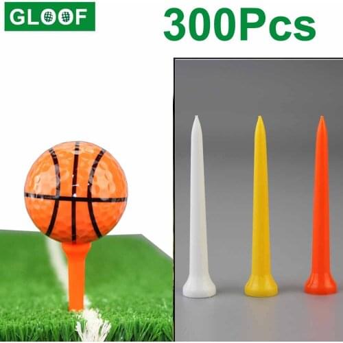 300Pcs=10Set PE Plastic 69mm Golf Training Tees Holder Club Driving Range Hitting Trainer Ball Nails Golfer Accessories