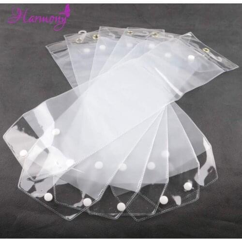 40pcs/lot 12inch-26inch plastic pvc bags for packing hair extension transparent packaging bags