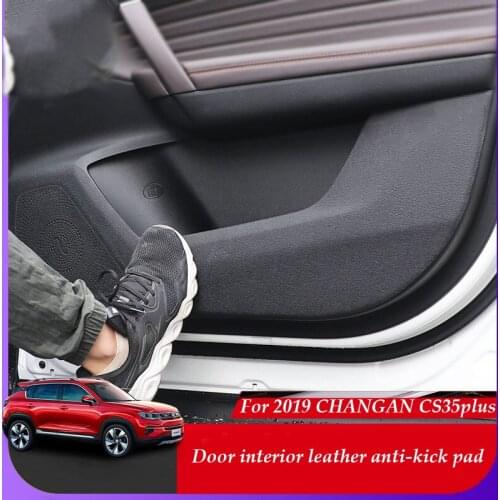 Car Styling Accessories Door Interior Leather Anti-kick Pad Decorative Sticker For 2019 CHANGAN CS35plus