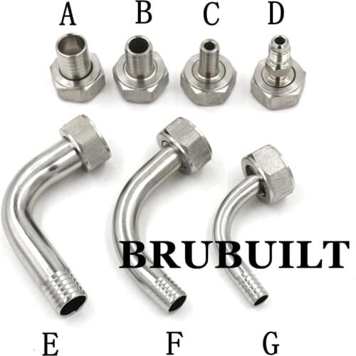 Quick Connectors 1/2" NPT 304 Stainless Steel Food Grade O-ring Homebrew Pipe Pump Fitting