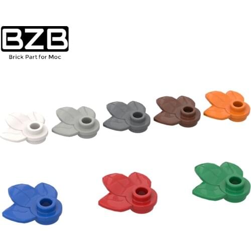 BZB MOC 32607 1x1 Three Leaves Creative High-tech Building Block Model Kids Toys Boys DIY Brick Parts Education Best Gifts