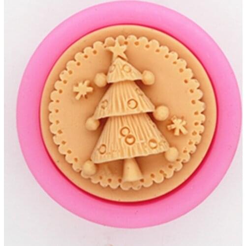 C422 soap mold/handmade soap mold/silicone mold/soap die/silica gel soap die round the Christmas tree