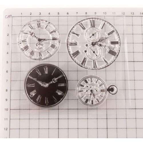 Reunion Clock Clear Stamps DIY Scrapbooking Craft Supplies Silicon Seal Custom Card Photo Album Ink Pad Stamping