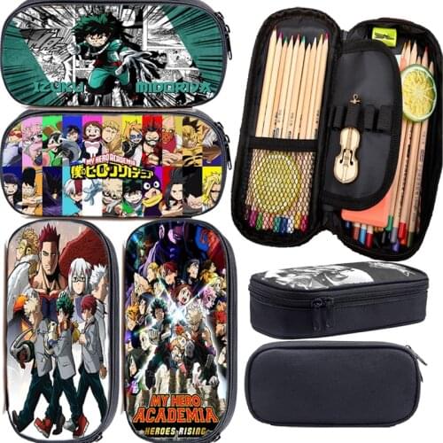 Anime Boku No Hero Academia Pencil Case Cartoon Pencilcase For Boys Girl Pencil Box Children Pencil Case Beautiful Cosmetic Case