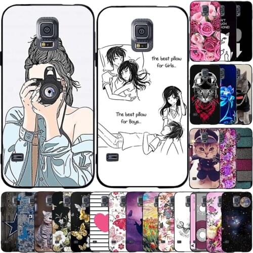 For Samsung Galaxy S5 Case Flower Animal Cover Silicone Cover For Samsung Galaxy S5 S 5 Case Bumper Shockproof Phone Case Coque