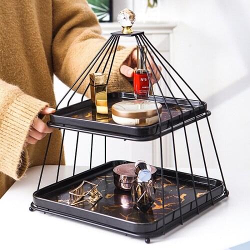 2 Layers Plastic Cake Stand Afternoon Tea Wedding Plates Party Tableware Bakeware Cake Shop Rack Dessert Snack Tray